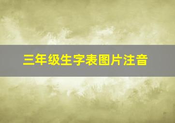 三年级生字表图片注音