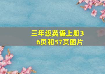 三年级英语上册36页和37页图片