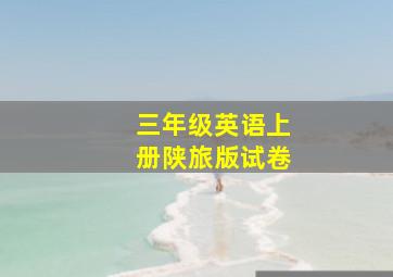 三年级英语上册陕旅版试卷