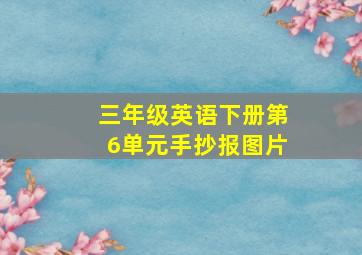 三年级英语下册第6单元手抄报图片