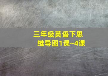 三年级英语下思维导图1课~4课