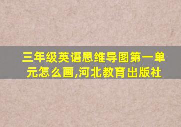 三年级英语思维导图第一单元怎么画,河北教育出版社