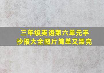 三年级英语第六单元手抄报大全图片简单又漂亮