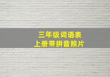 三年级词语表上册带拼音照片