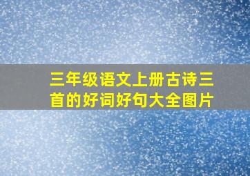 三年级语文上册古诗三首的好词好句大全图片