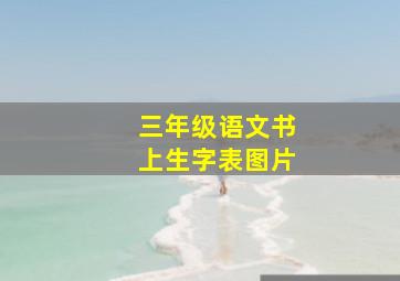 三年级语文书上生字表图片