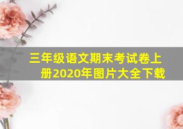 三年级语文期末考试卷上册2020年图片大全下载