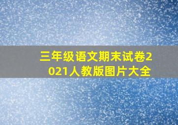 三年级语文期末试卷2021人教版图片大全