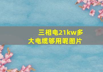 三相电21kw多大电缆够用呢图片