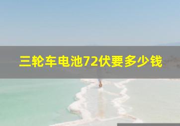 三轮车电池72伏要多少钱