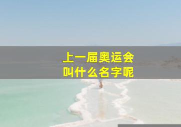 上一届奥运会叫什么名字呢