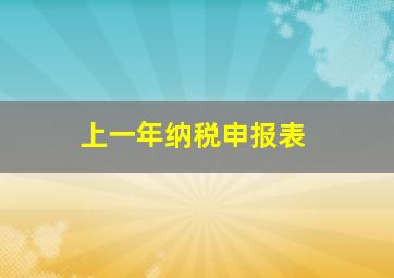 上一年纳税申报表