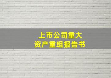 上市公司重大资产重组报告书