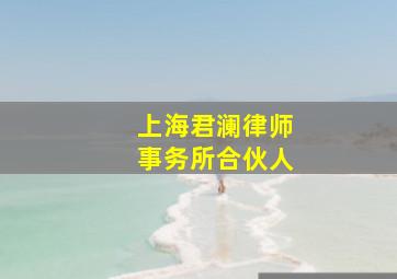 上海君澜律师事务所合伙人