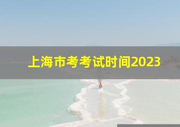 上海市考考试时间2023