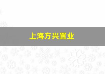 上海方兴置业