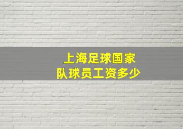 上海足球国家队球员工资多少