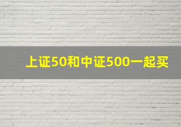 上证50和中证500一起买