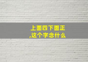 上面四下面正,这个字念什么