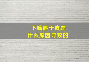 下嘴唇干皮是什么原因导致的