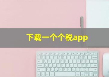 下载一个个税app