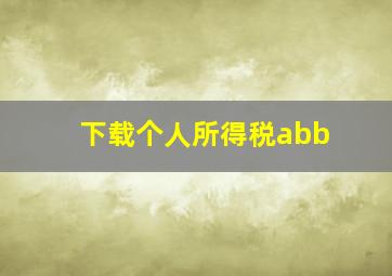 下载个人所得税abb