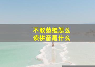 不敢恭维怎么读拼音是什么