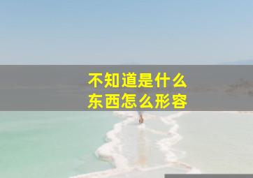 不知道是什么东西怎么形容