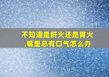 不知道是肝火还是胃火,嘴里总有口气怎么办