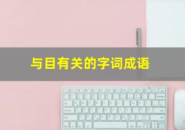 与目有关的字词成语