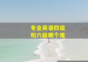 专业英语四级和六级哪个难