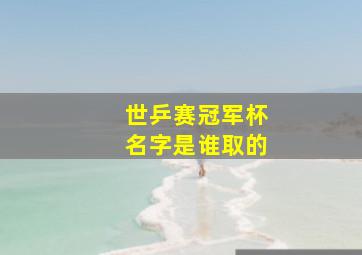 世乒赛冠军杯名字是谁取的