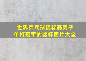 世界乒乓球锦标赛男子单打冠军的奖杯图片大全