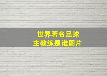 世界著名足球主教练是谁图片