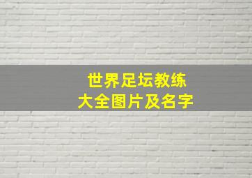 世界足坛教练大全图片及名字