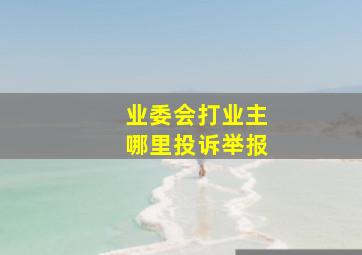 业委会打业主哪里投诉举报