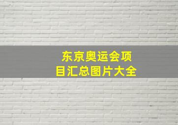 东京奥运会项目汇总图片大全