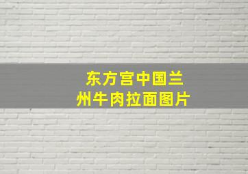 东方宫中国兰州牛肉拉面图片