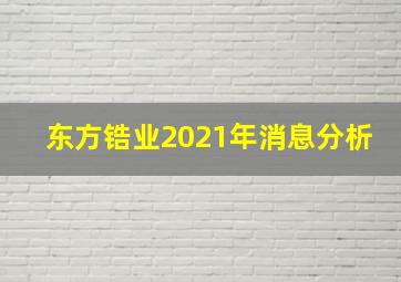 东方锆业2021年消息分析