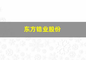 东方锆业股份