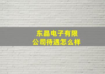 东晶电子有限公司待遇怎么样