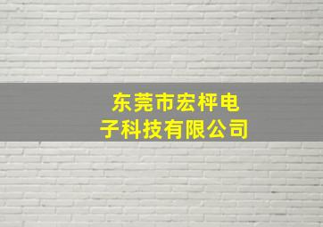 东莞市宏枰电子科技有限公司