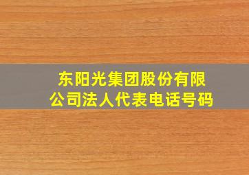 东阳光集团股份有限公司法人代表电话号码