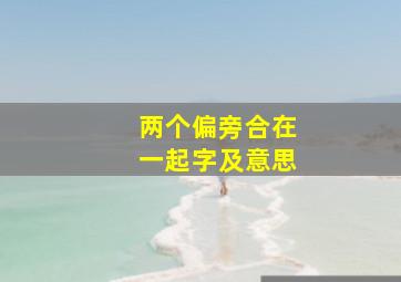 两个偏旁合在一起字及意思