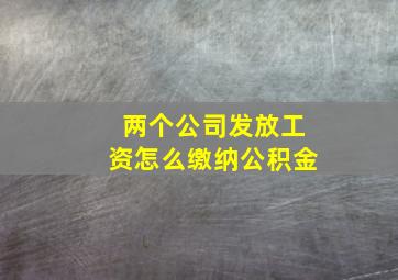 两个公司发放工资怎么缴纳公积金