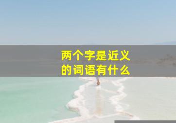 两个字是近义的词语有什么