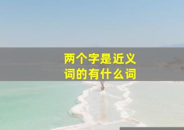 两个字是近义词的有什么词