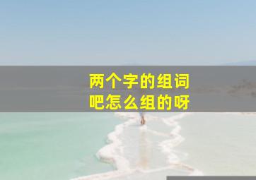 两个字的组词吧怎么组的呀