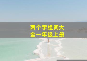 两个字组词大全一年级上册