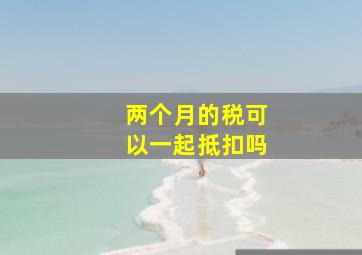 两个月的税可以一起抵扣吗